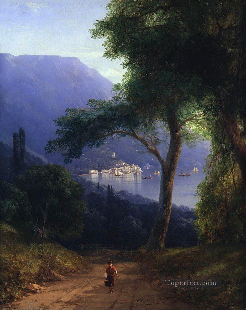 Vista desde Livadia 1861 Romántico Ivan Aivazovsky ruso Pintura al óleo